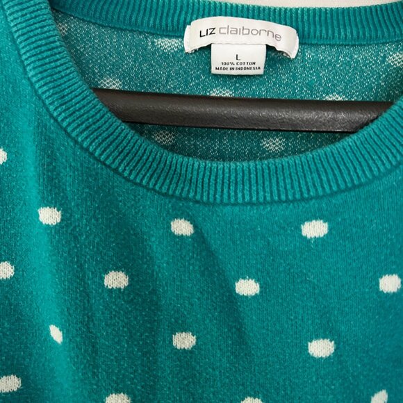 Vintage Liz Claiborne Polka Dot Sweater - Picture 2 of 7